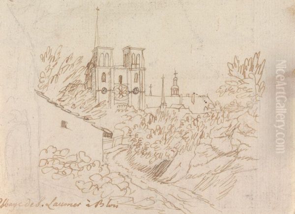Blois Cathedral, France Oil Painting by Henry Swinburne