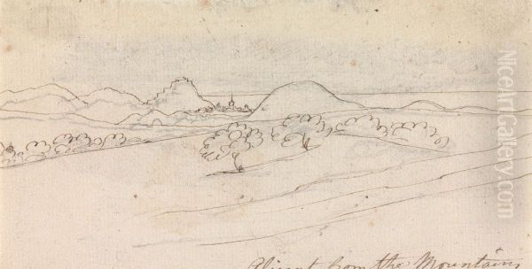 View From the Mountains Oil Painting by Henry Swinburne