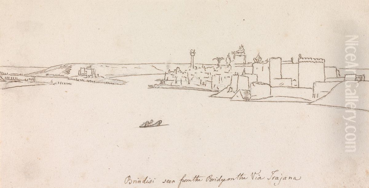 Brindisi, Seen From the Bridge on the Via Traiana Oil Painting by Henry Swinburne