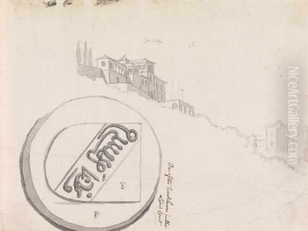 Study of a Section Piece From The Lions Court at Alahambra Oil Painting by Henry Swinburne