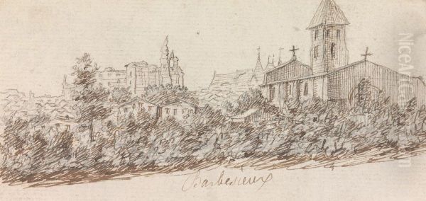 Barbezieux-Saint HIlaire, France Oil Painting by Henry Swinburne