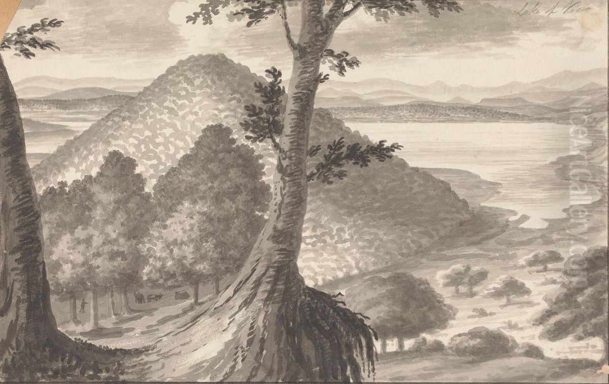 Lake of Vico Oil Painting by Henry Swinburne