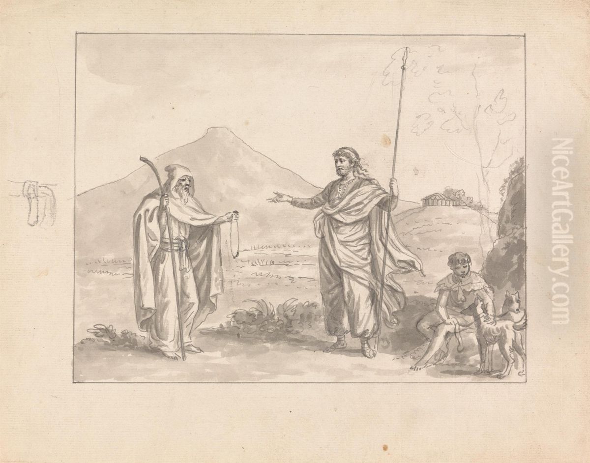 Bruce at the Source of the Blue Nile Oil Painting by James Bruce