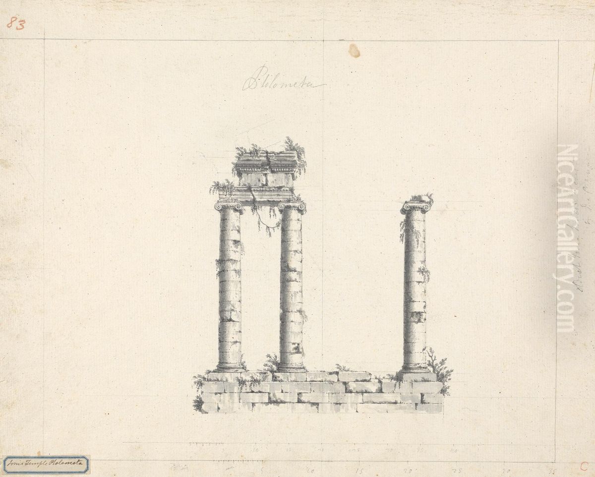 Ionic Temple Ptolmeta Oil Painting by James Bruce
