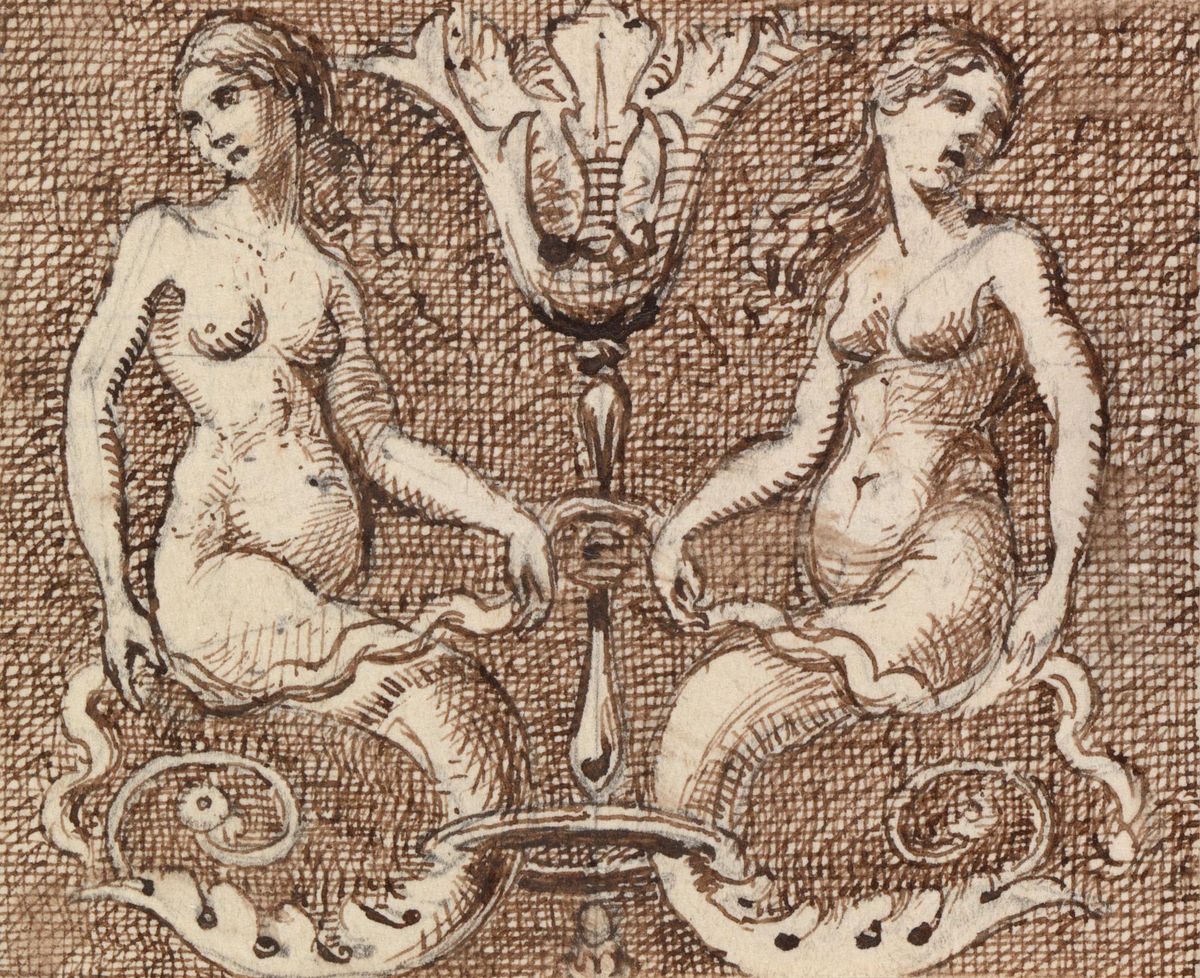 Two Mermaids Oil Painting by George Augustus Sala