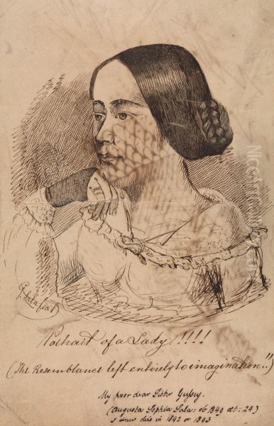 Portrait of a Lady Oil Painting by George Augustus Sala
