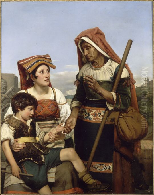 The Childhood of Sixtus V Oil Painting by Jean Victor Schnetz