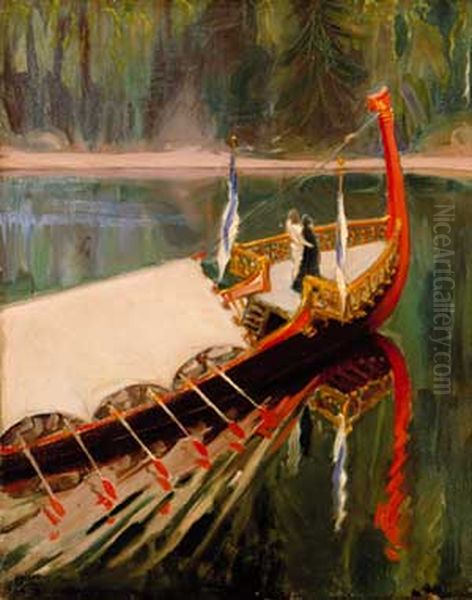 Suomen tulevaisuus Oil Painting by Akseli Valdemar Gallen-Kallela