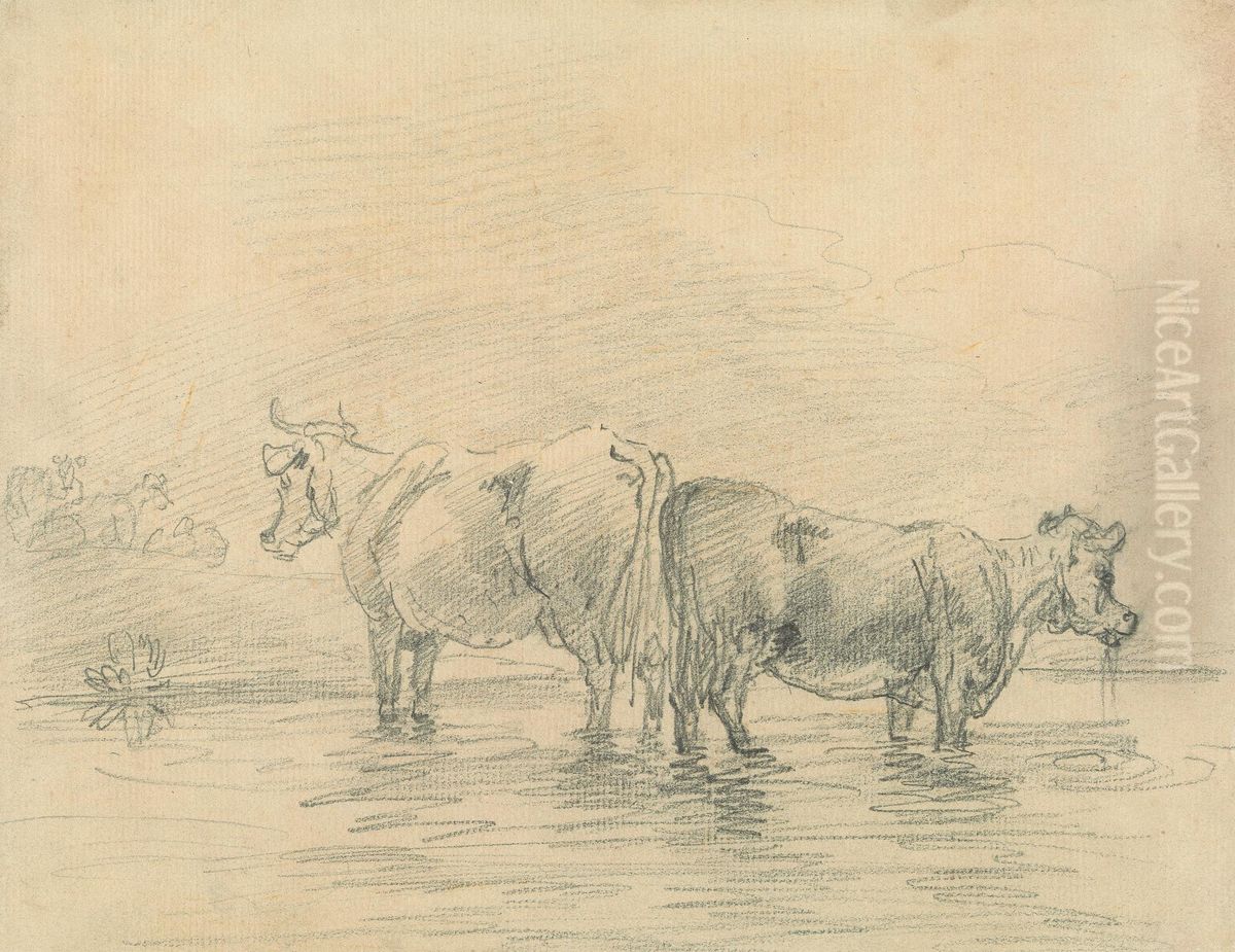 Cattle Oil Painting by Sawrey Gilpin