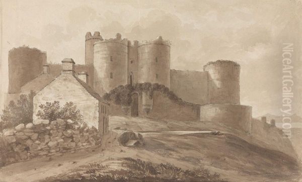 Harlech Castle Oil Painting by Isaac Weld