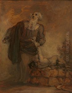 Abraham and Isaac (Abraham grasping Isaac's arm)
