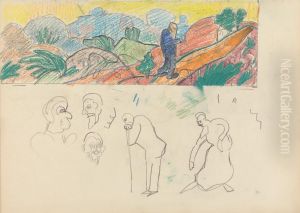 Study for a Mural Decoration, Old Man in Landscape