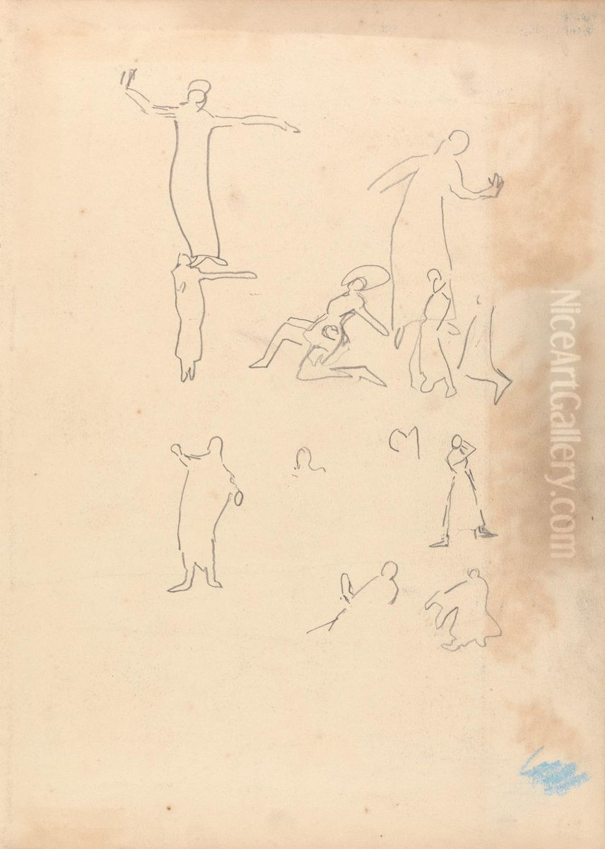 Study of Dancers Oil Painting by Spencer Gore