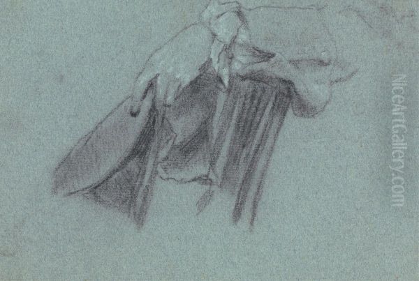 Study of a Hand Holding a Hat Oil Painting by Allan Ramsay