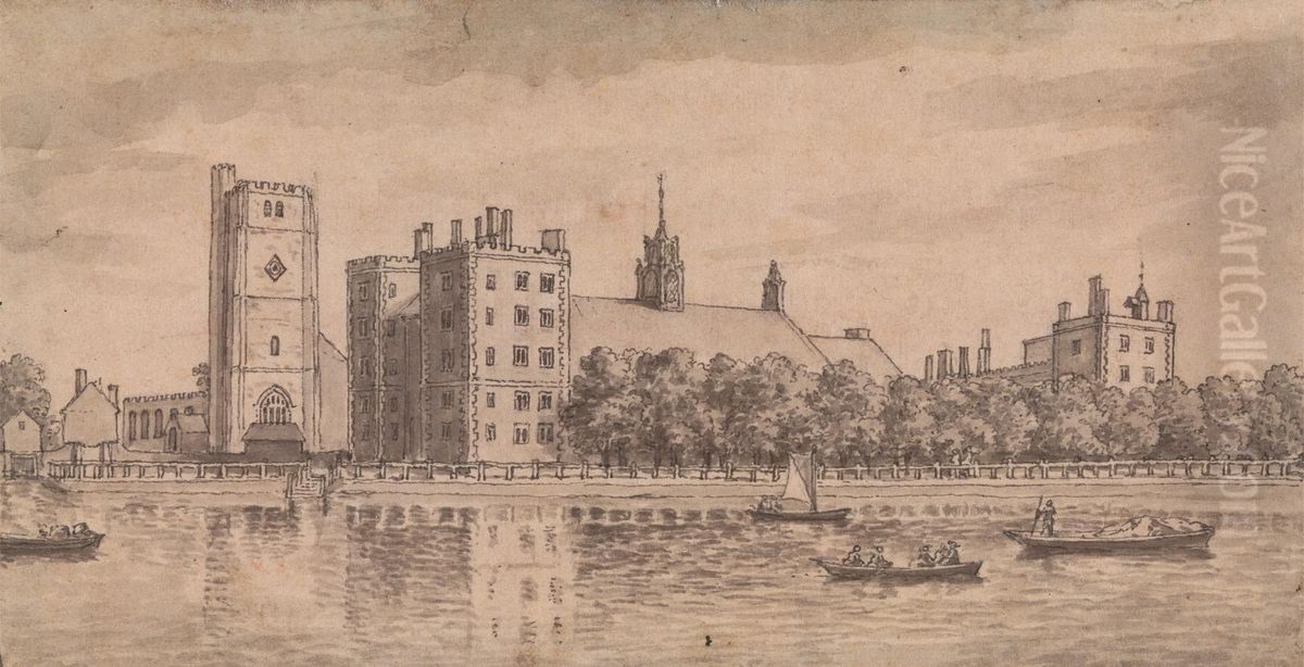 Lambeth Palace Oil Painting by Samuel Wale