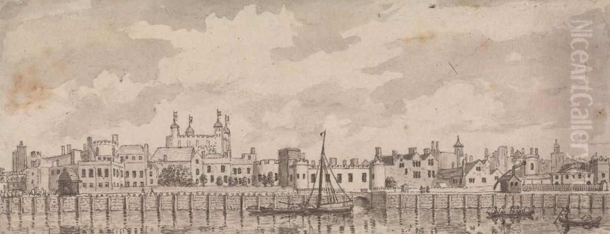 The Tower of London Oil Painting by Samuel Wale