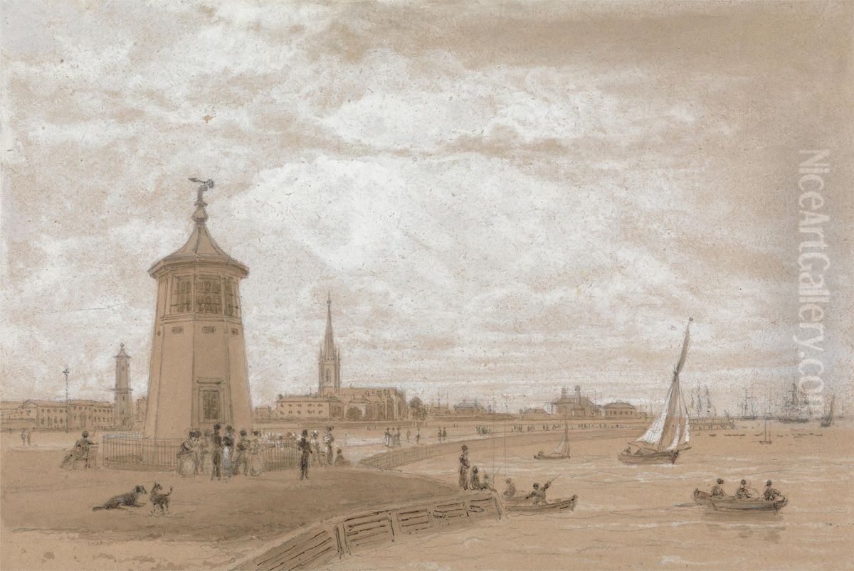 Harwich, Essex Oil Painting by William Daniell RA