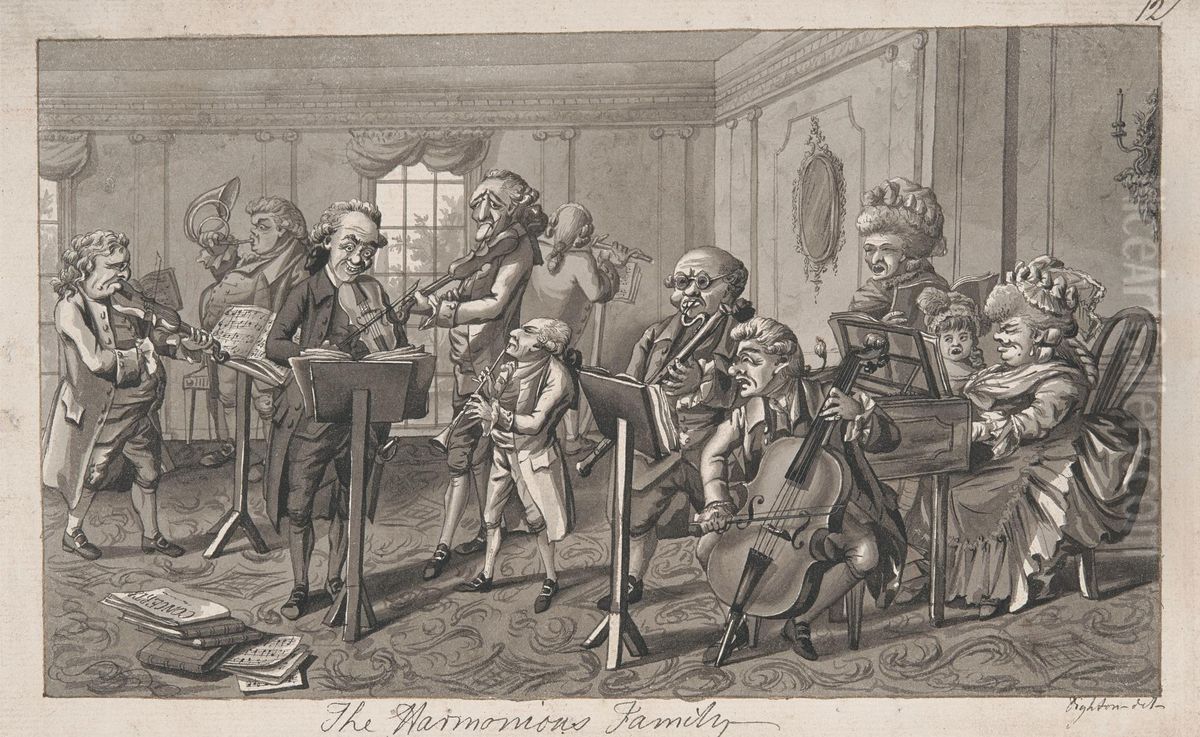 The Harmonious Family Oil Painting by Robert Dighton