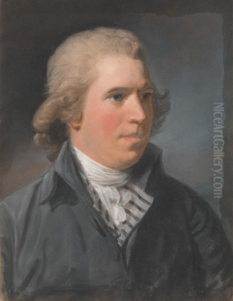 Portrait of a Gent Called Edmund Burke Oil Painting by John Russell