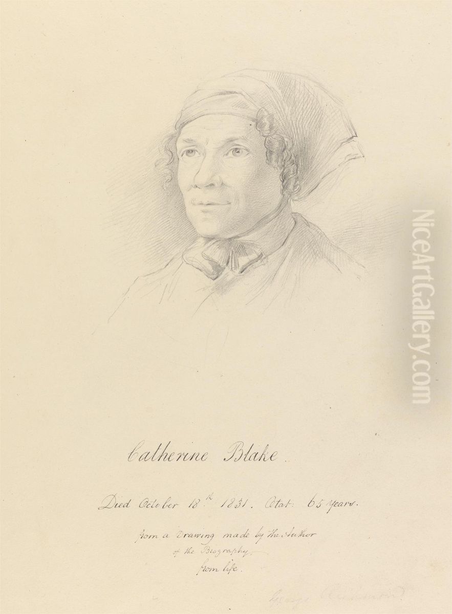 Portrait of Catherine Blake Oil Painting by George Richmond
