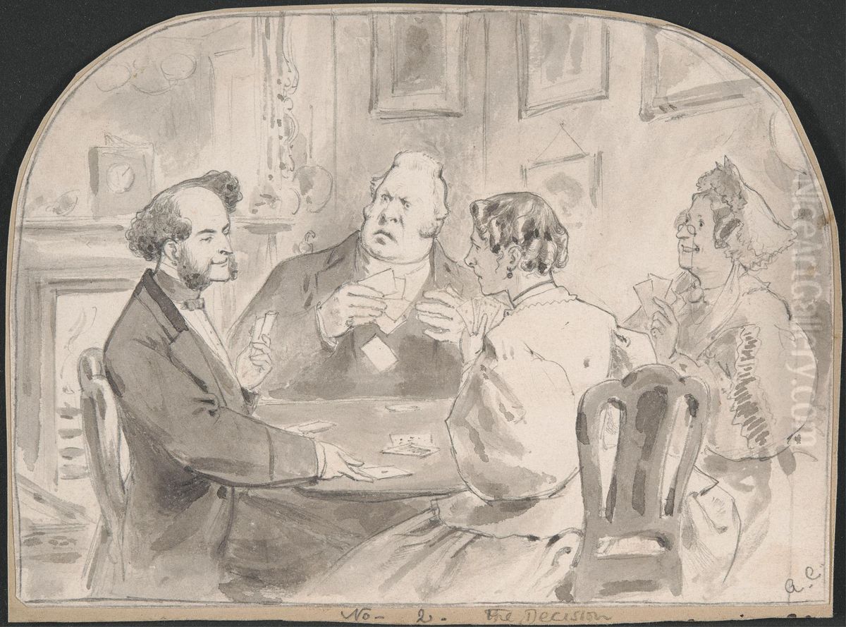 The Decision Oil Painting by Adelaide Claxton