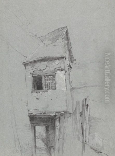 An Alley with a Passage through a House Oil Painting by William Mulready