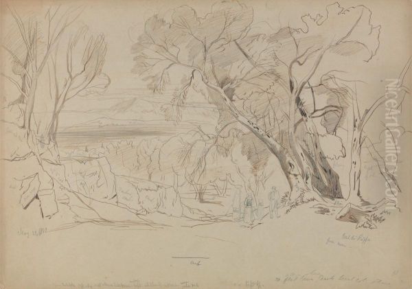 Val di Roppa, Corfu, 22 May 1868 Oil Painting by Edward Lear