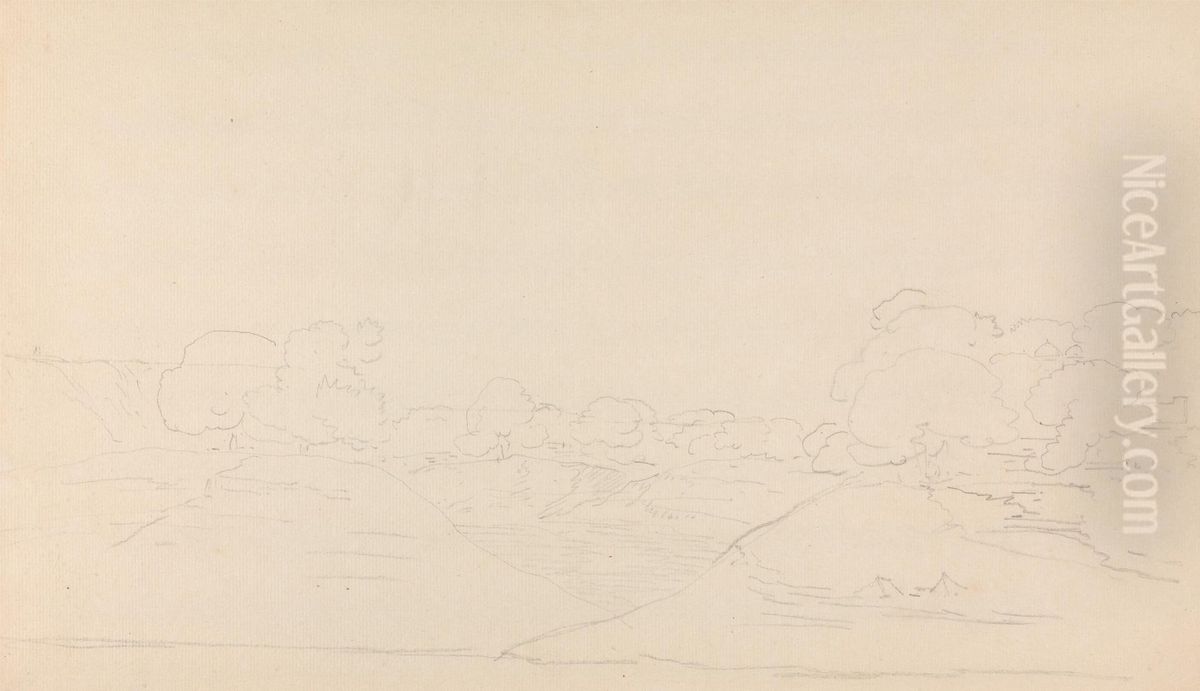 Ganges, Upper India Oil Painting by Thomas Daniell