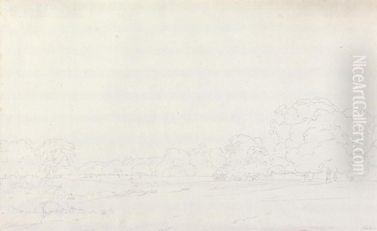Jaunpur Oil Painting by Thomas Daniell Jaunpur Oil Painting by Thomas Daniell