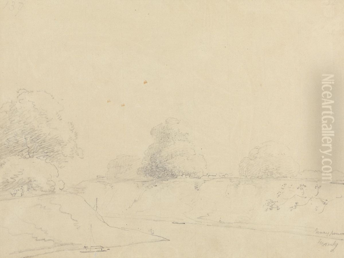Landscape Oil Painting by Thomas Daniell Landscape Oil Painting by Thomas Daniell