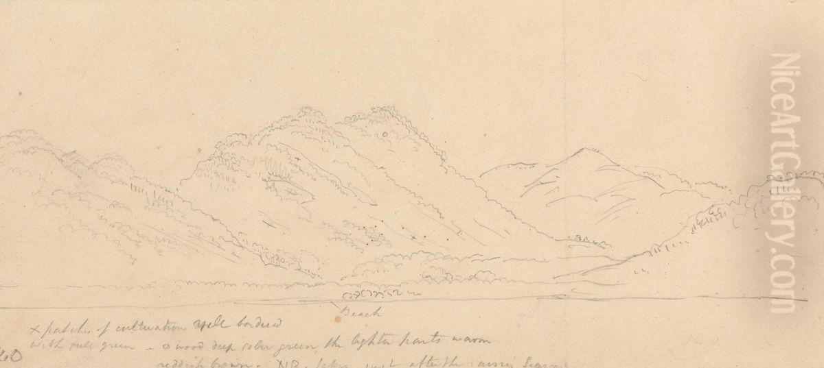Mountains on the Coast Oil Painting by Thomas Daniell
