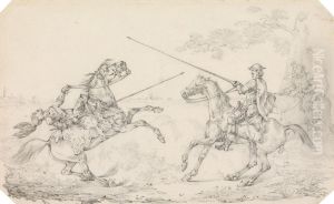 Knight Falling From His Horse at a Squire's Tilt