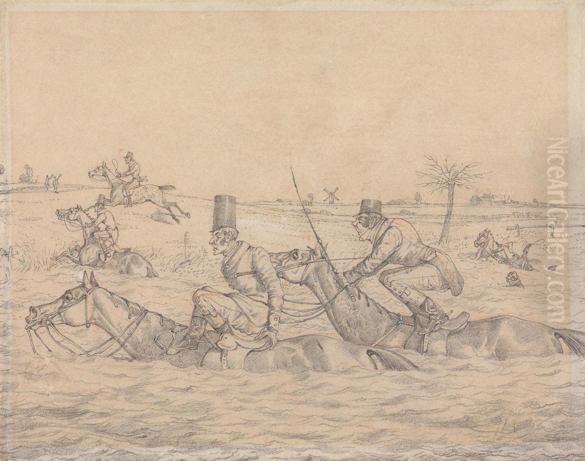 'I Had No Notion of the Comforts of Hunting by Water' Oil Painting by Henry Thomas Alken