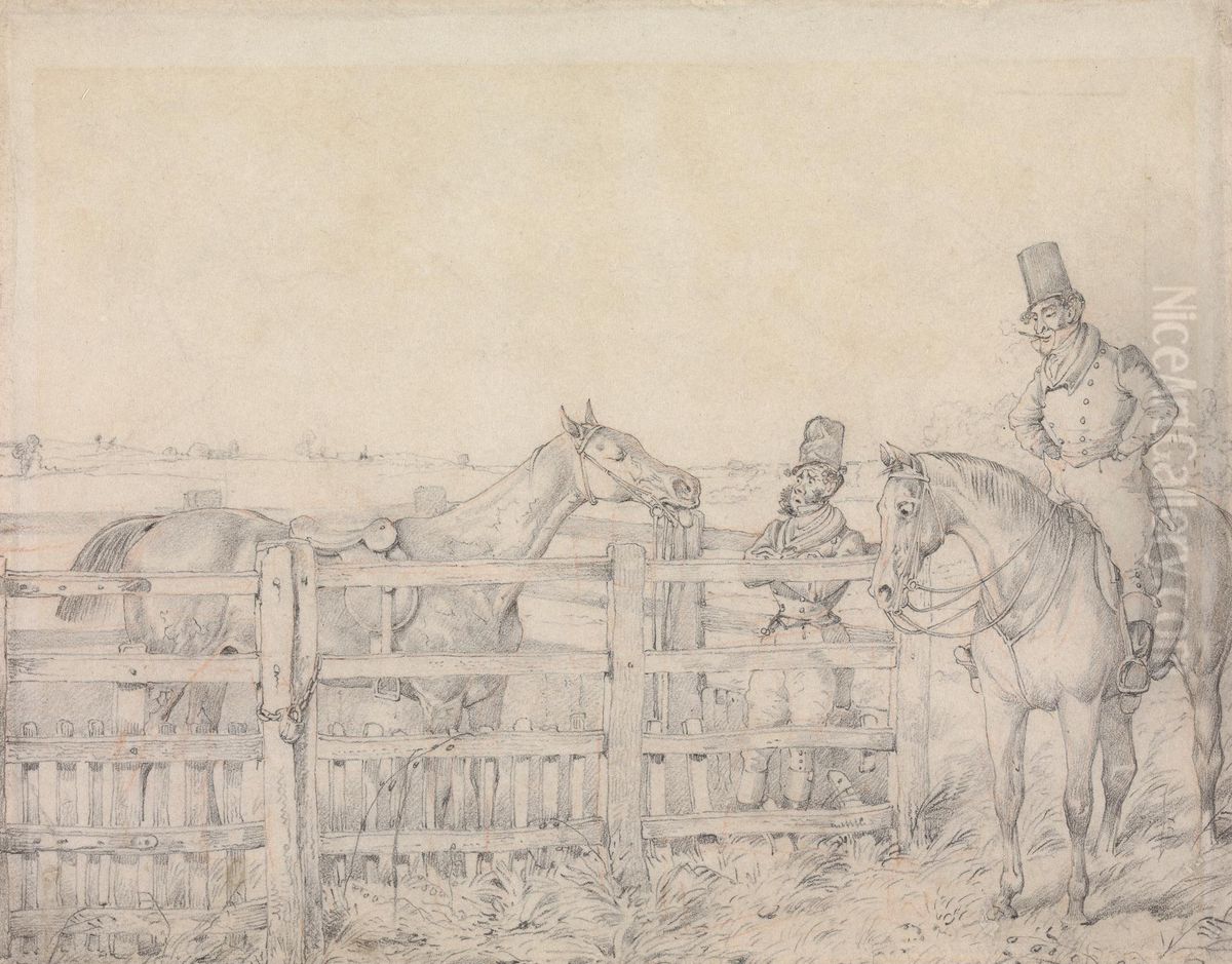 'I Have a Notion That My Horse Looks Like 40 Guineas in the Pound' Oil Painting by Henry Thomas Alken