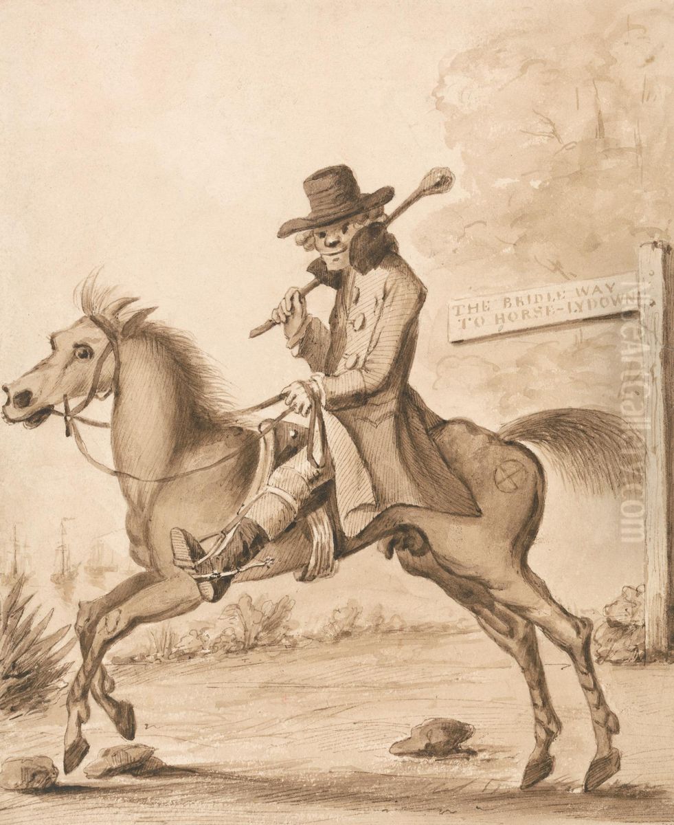'A Bit of Blood' Oil Painting by Henry Bunbury