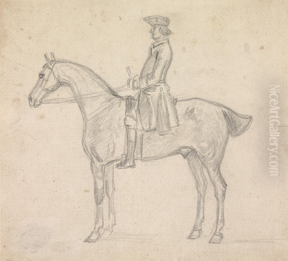 Rider in Tricorne Hat Oil Painting by Sawrey Gilpin