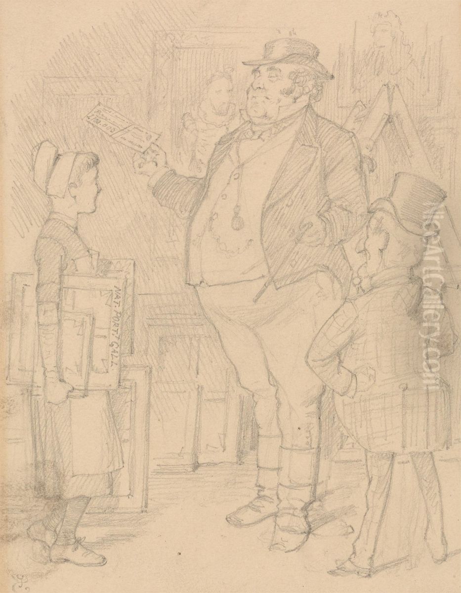 Drawing for a `Punch' Cartoon Oil Painting by John Tenniel