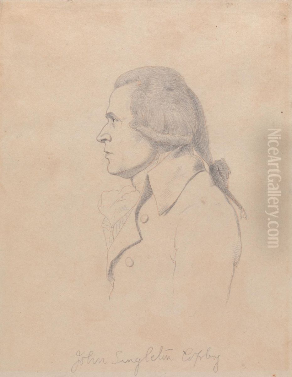 John Singleton Copley Oil Painting by William Daniell RA John Singleton Copley Oil Painting by William Daniell RA