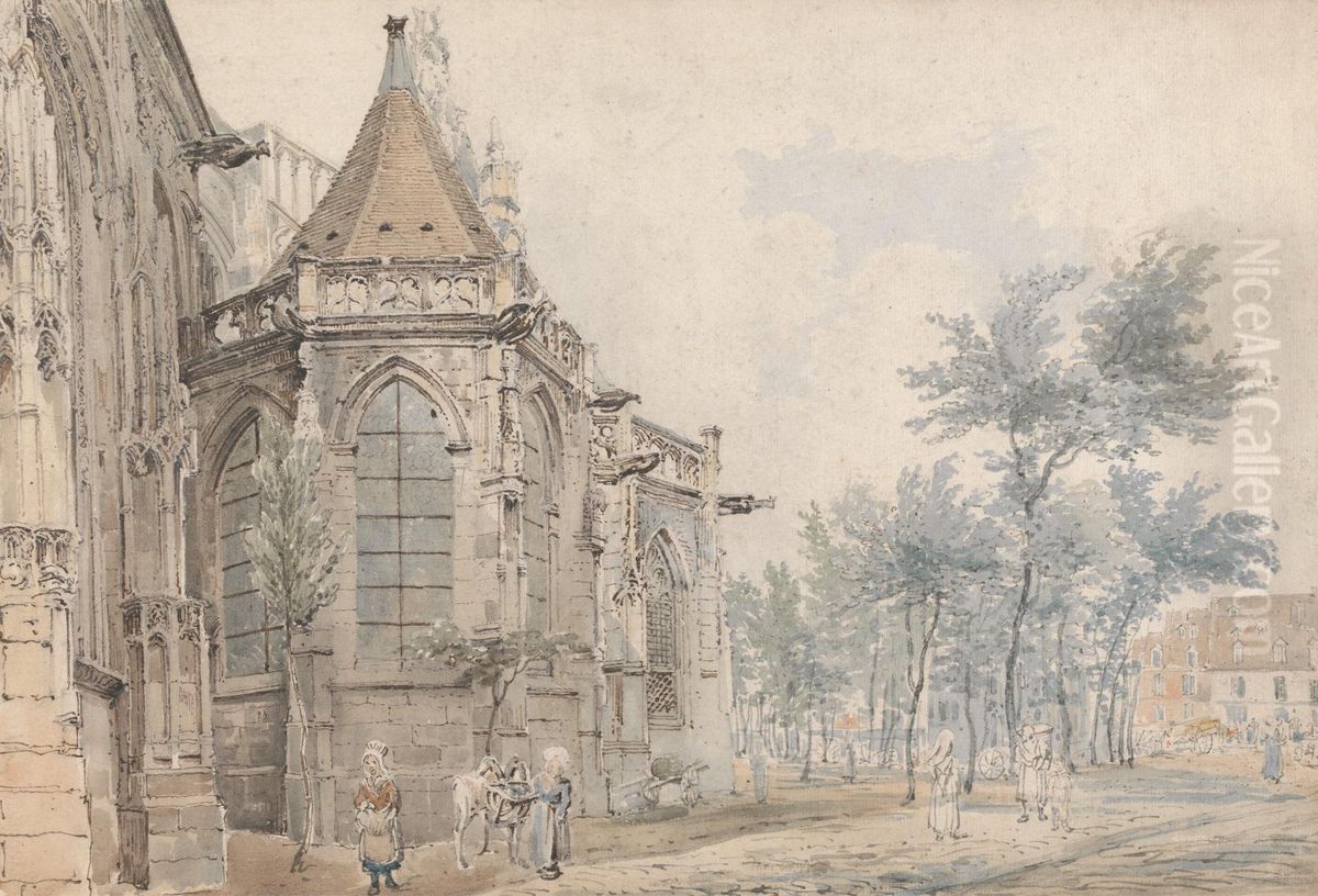 St. Jacques, Dieppe Oil Painting by Henry William Burgess