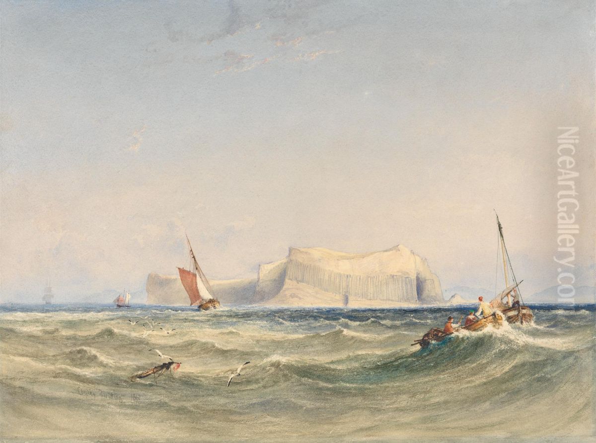 Shipping off Staffa Oil Painting by Copley Fielding