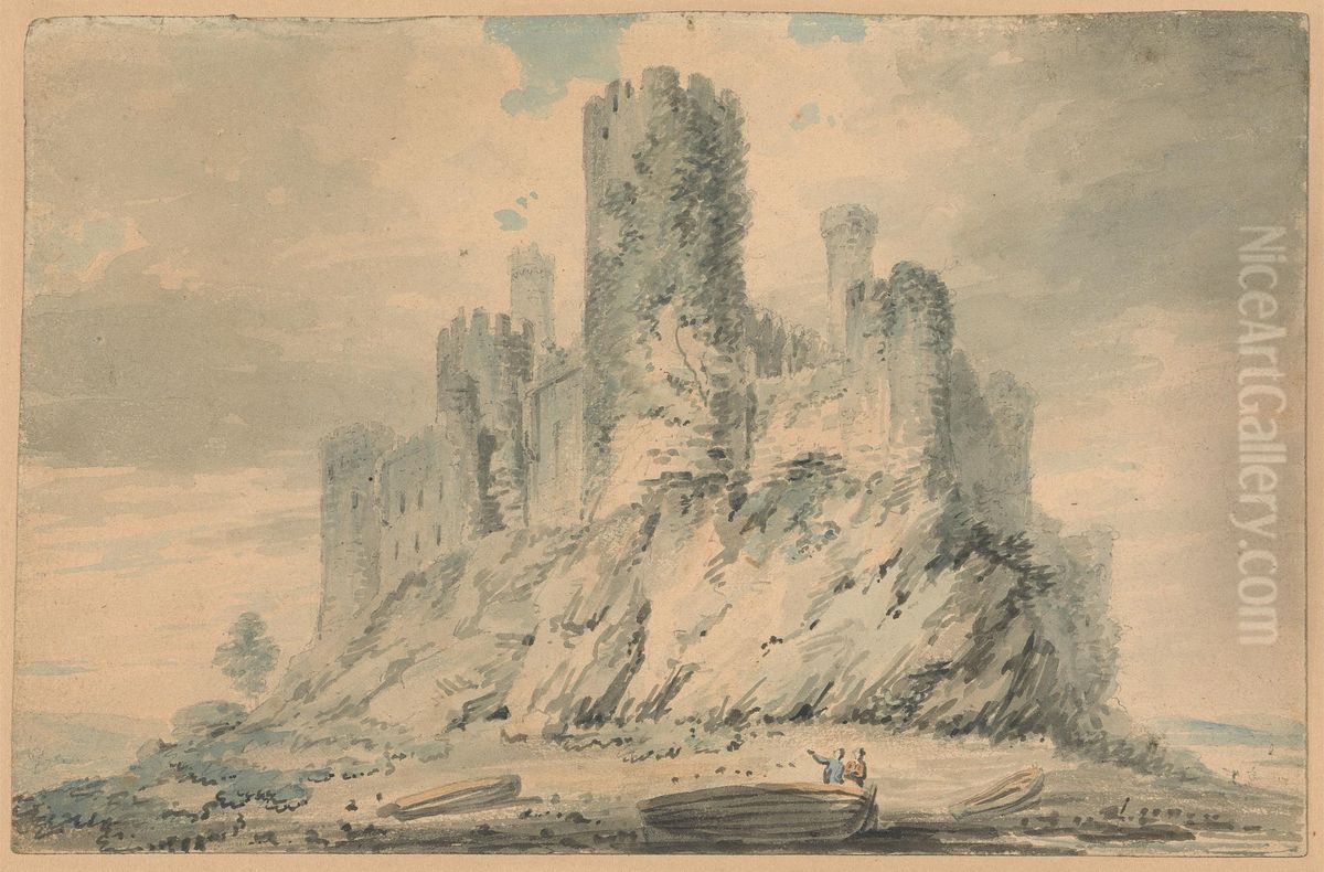 Conway Castle, Caernarvonshire Oil Painting by Edward Dayes