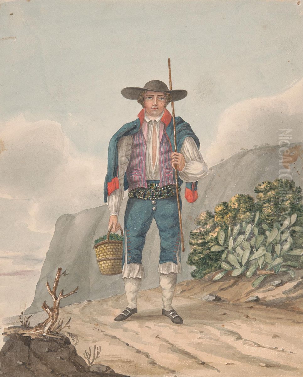 Man of El Miradero Oil Painting by Alfred Diston
