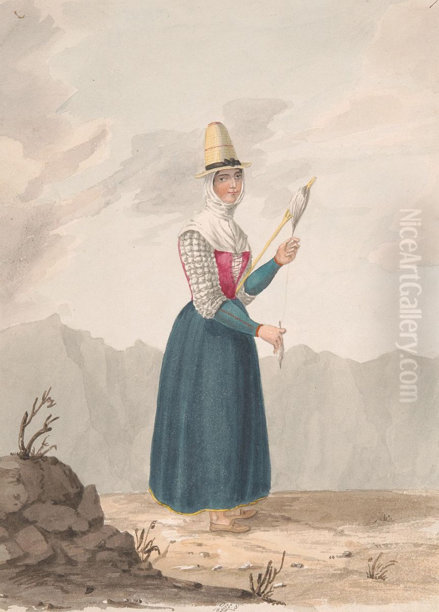 Girl from Hierro Oil Painting by Alfred Diston