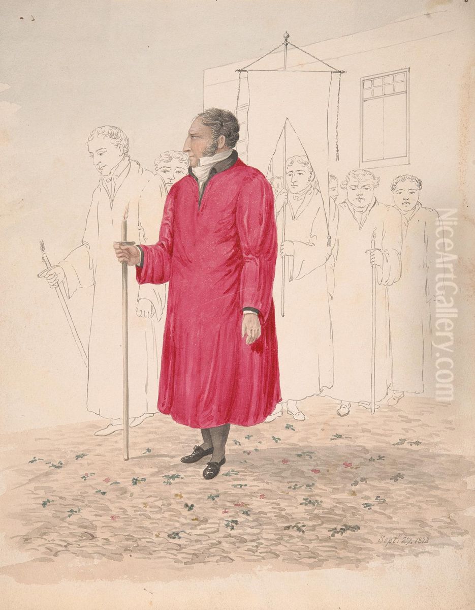 Member of the Brotherhood El Gran Poder de Dios Oil Painting by Alfred Diston