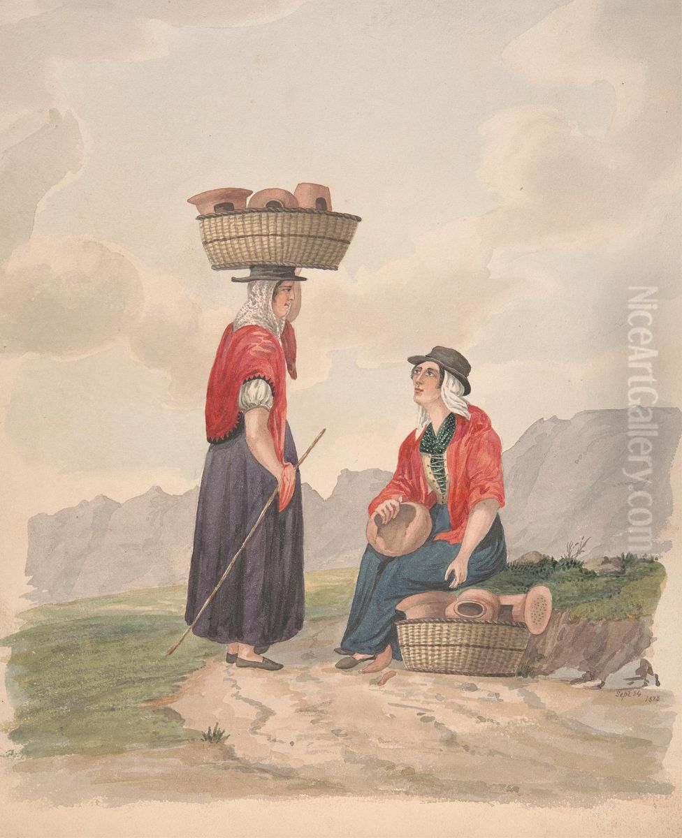 Tenerife-Women of Candelaria Oil Painting by Alfred Diston