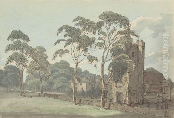 A Church at Stanstead Oil Painting by Joseph Farington