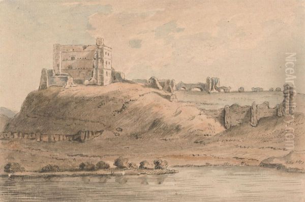 Norham Castle, Northumberland Oil Painting by Francis Grose