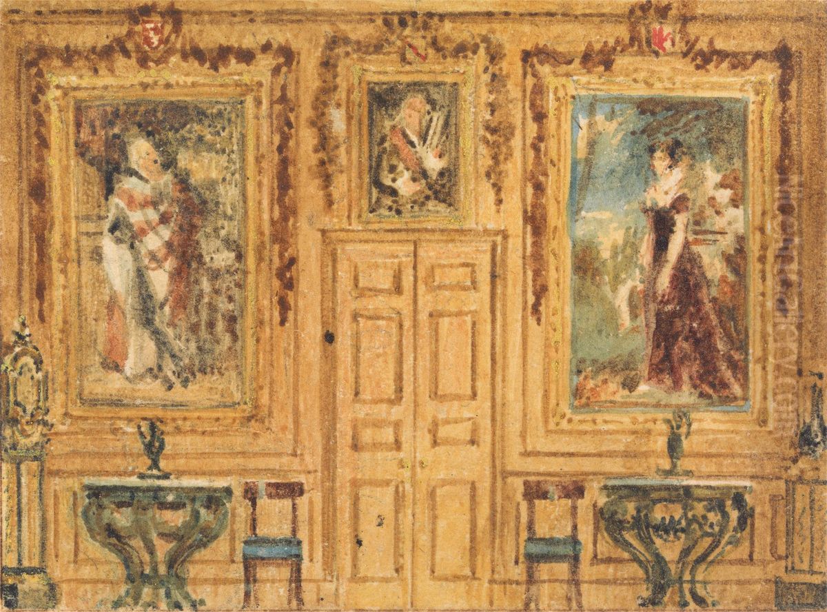 Interior of a Room Oil Painting by William Henry Hunt