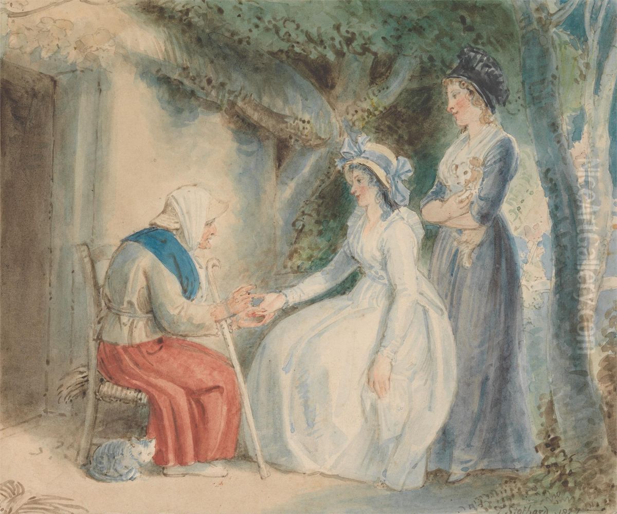 The Fortune Teller Oil Painting by Thomas Stothard
