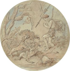 One of eighteen designs for a series of plates illustrating Venus and Adonis